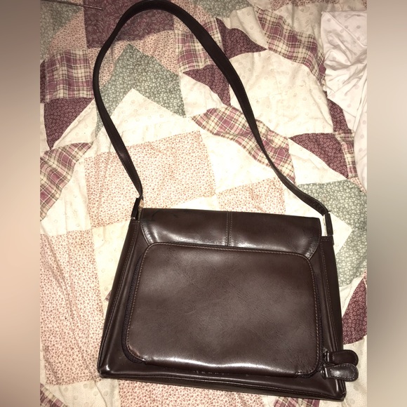 Vintage Liz Claiborne Brown Shoulder Bag - Picture 5 of 11